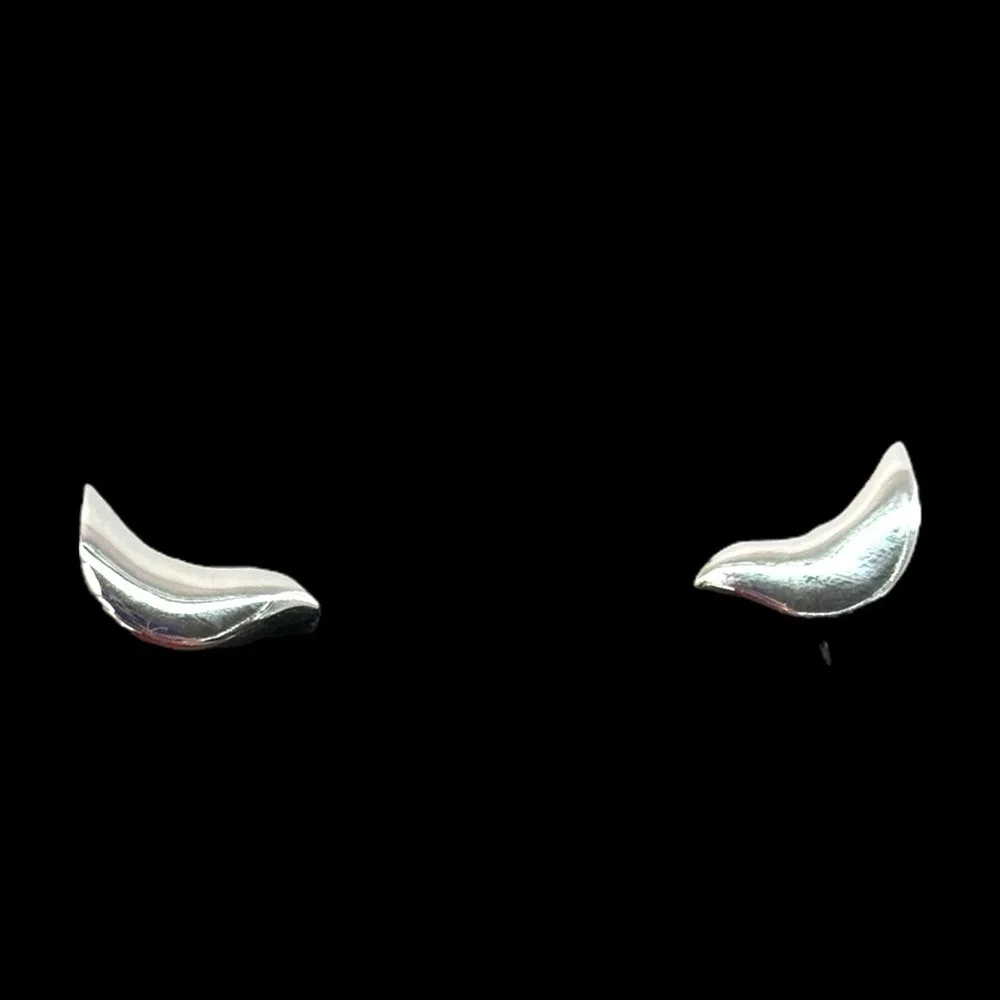 RISIS Singapore Rhodium Plated Peace Dove Cufflinks Men's Modern‎ Sleek